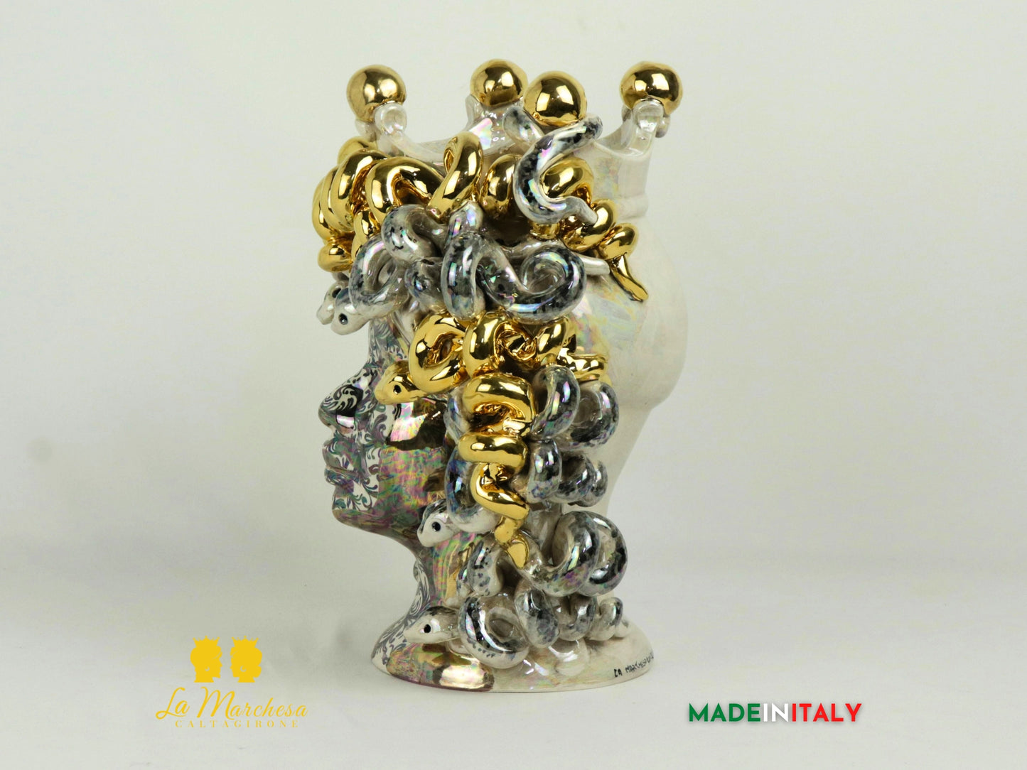 Teste di Moro Corona in Ceramica di Caltagirone H21 - Vari Colori (6)