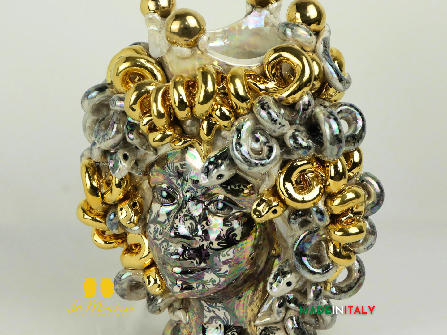 Teste di Moro Corona in Ceramica di Caltagirone H21 - Vari Colori (6)