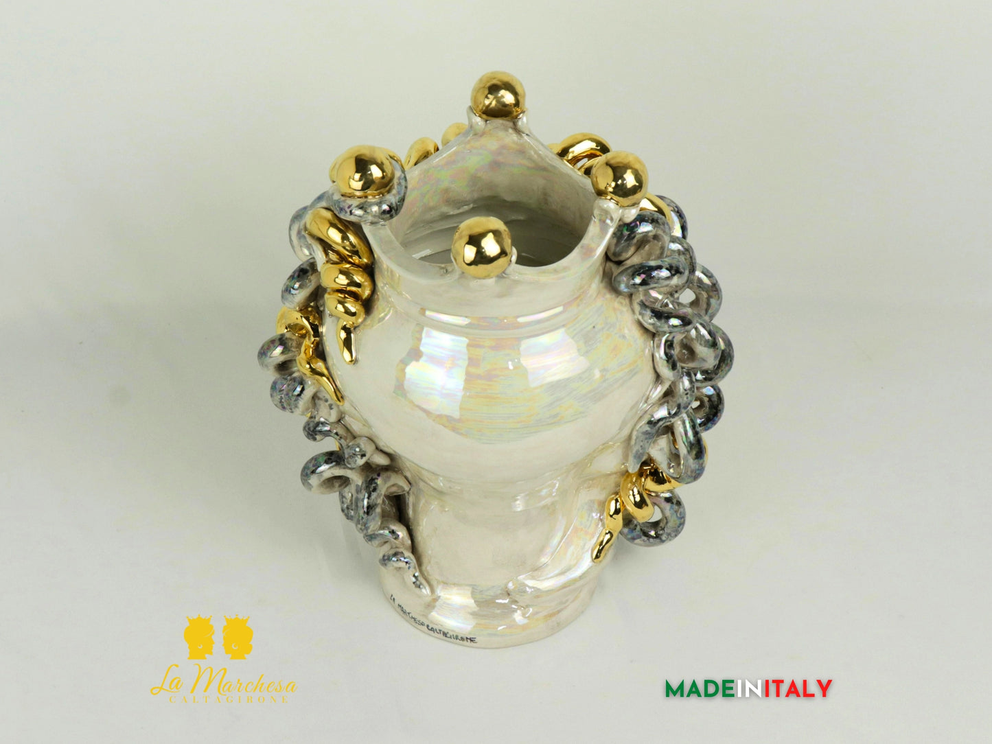 Teste di Moro Corona in Ceramica di Caltagirone H21 - Vari Colori (6)