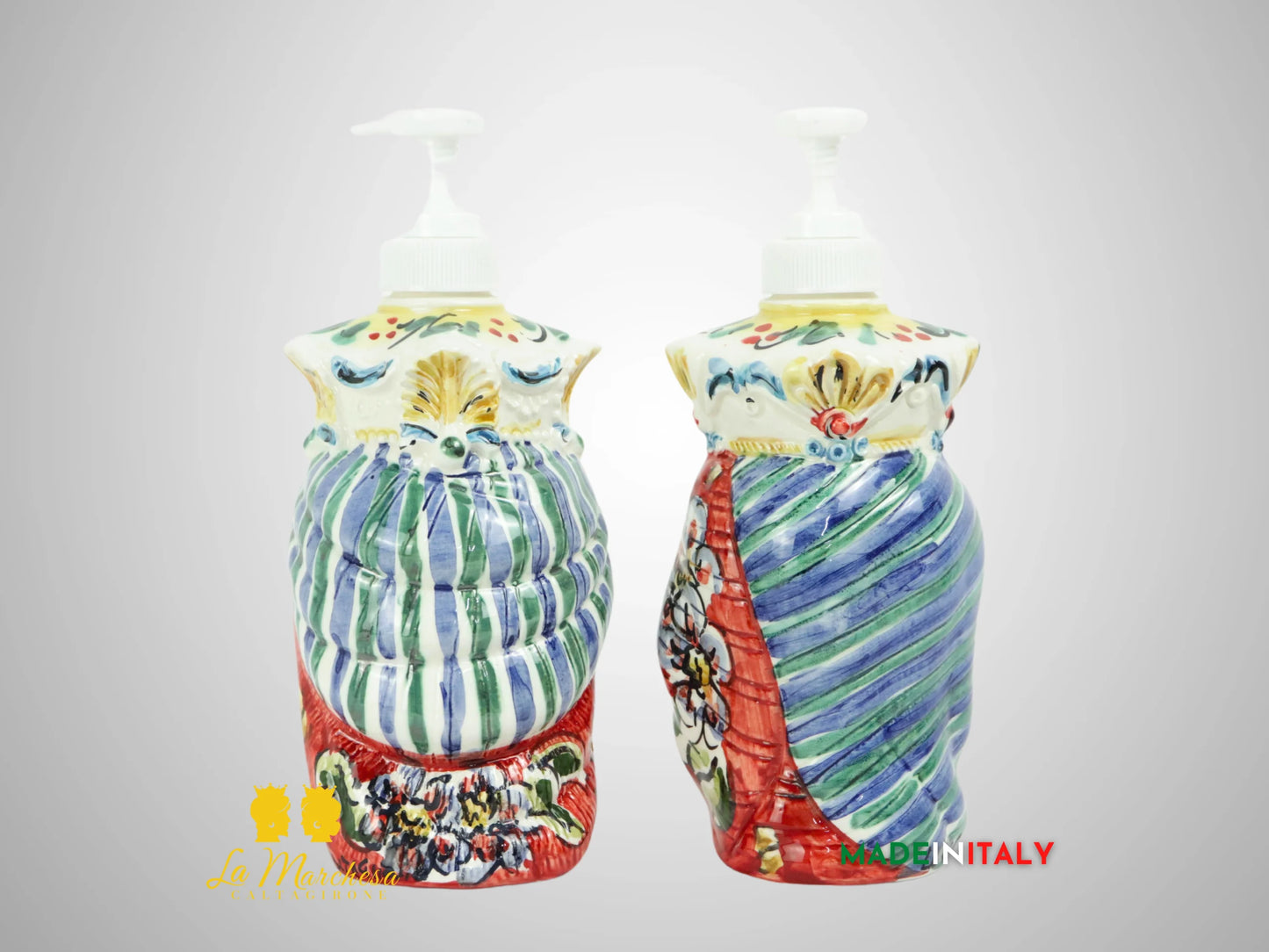 Teste di Moro Dispenser Sapone in Ceramica di Caltagirone 14cm - Vari Modelli (3)