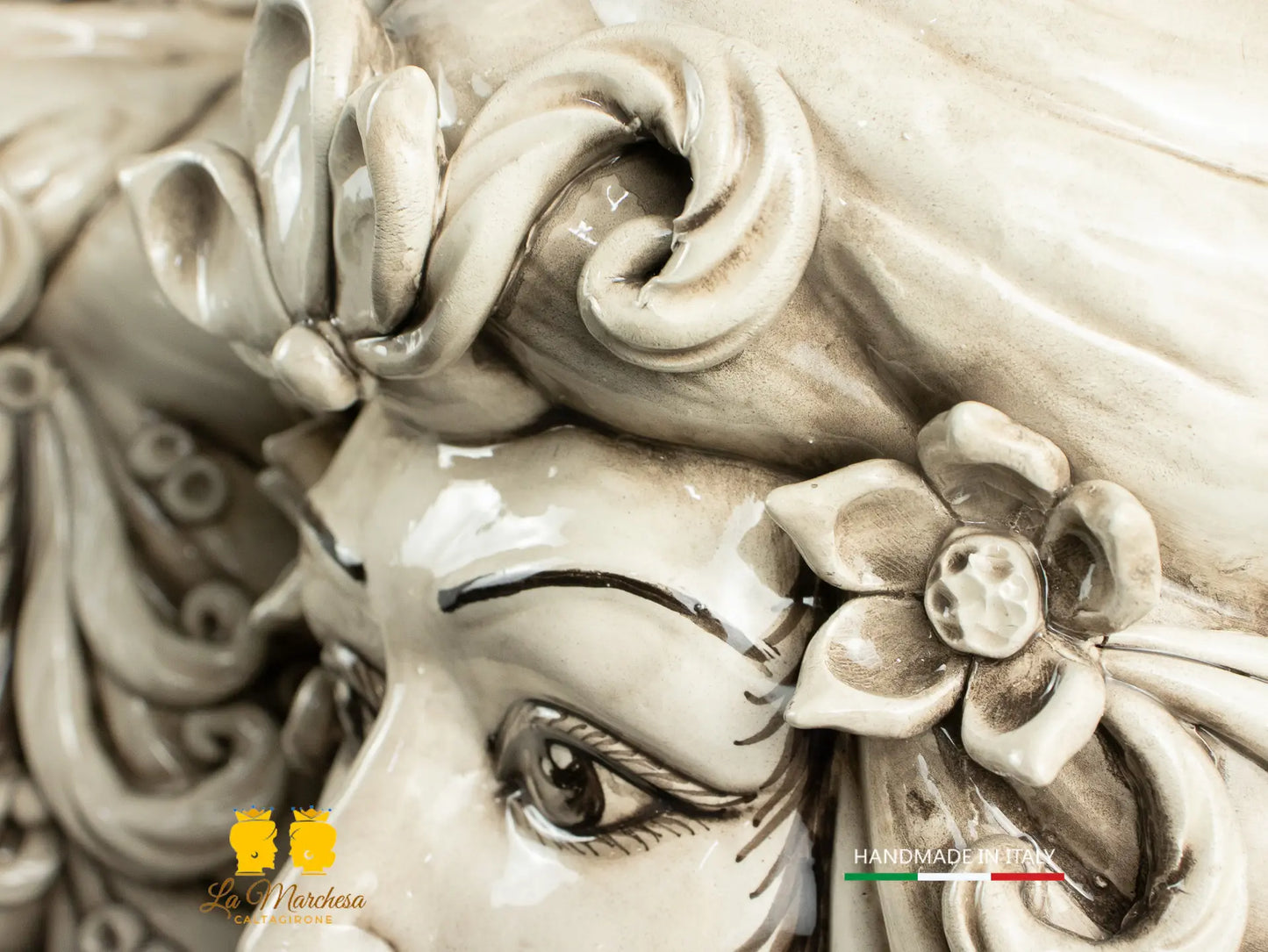 Teste di Moro Ceramica di Caltagirone Etna fumé H31 - vari colori