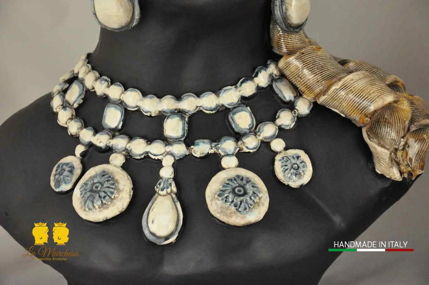 Prestigiosa Coppia Teste di Moro Ceramica di Caltagirone Busto Satinato