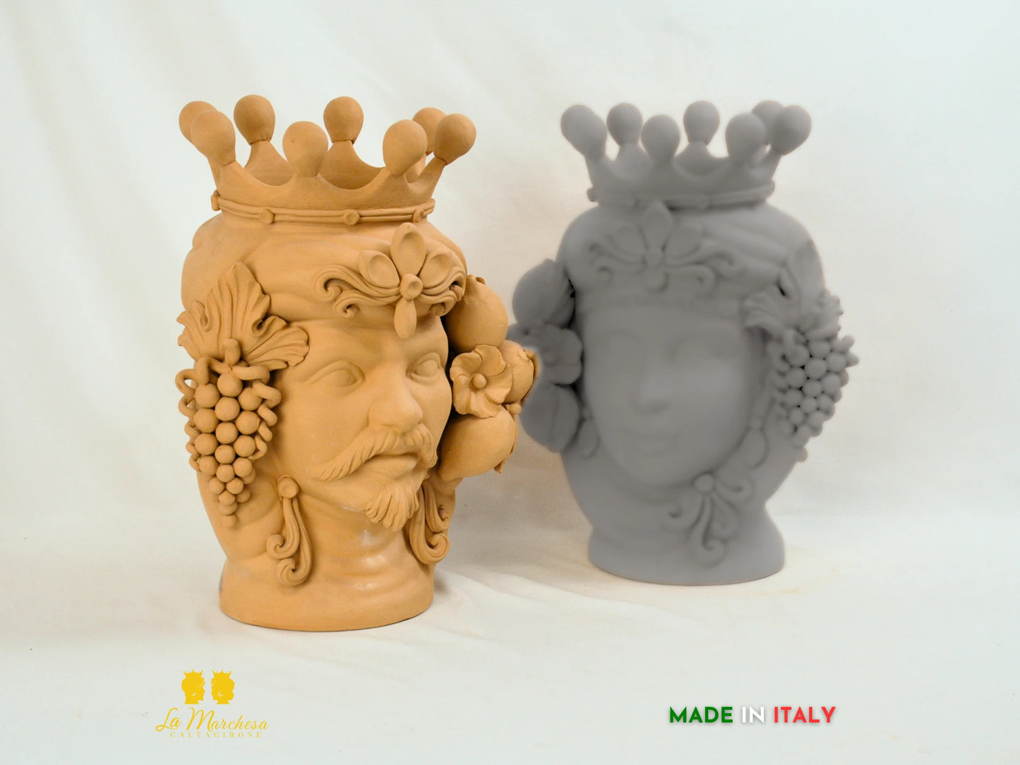 uomo testa in terracotta