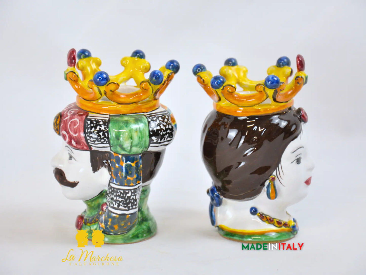 Teste di Moro in Ceramica di Caltagirone Arte Lux - Varie Misure