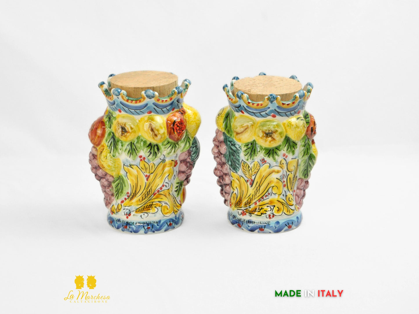 Teste di Moro Barattolo in Ceramica di Caltagirone 23 cm