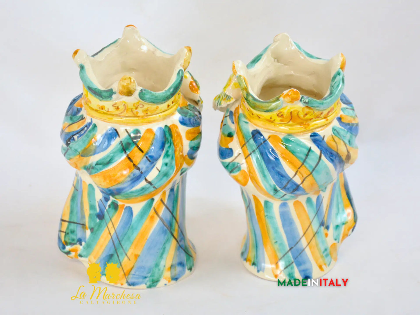 Teste di Moro Ceramica di Caltagirone Foglia cm19