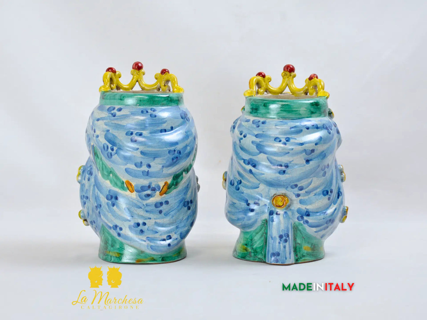 Teste di Moro Etna in Ceramica di Caltagirone 21cm - Vari Modelli