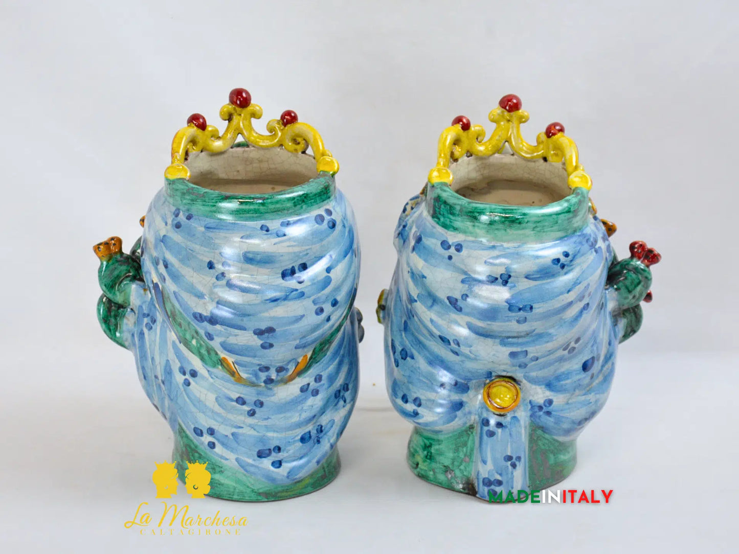 Teste di Moro Etna in Ceramica di Caltagirone 21cm - Vari Modelli