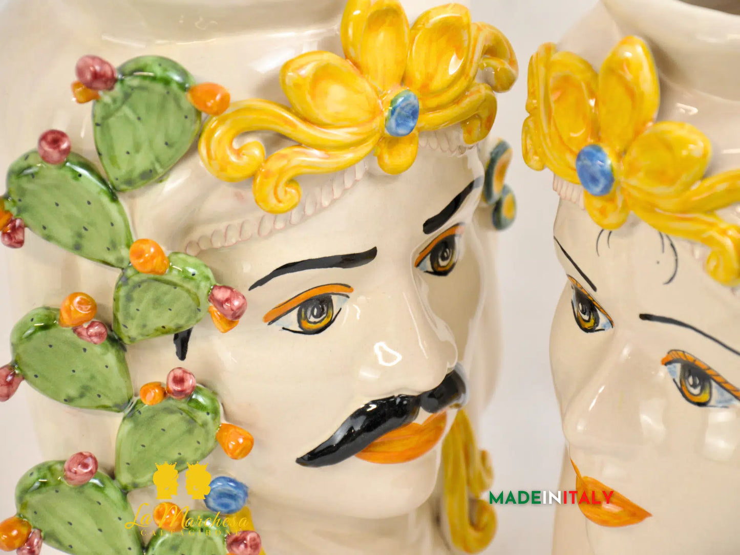 Teste di Moro Ortigia Smalto Sabbiato in Ceramica di Caltagirone - Vari Modelli