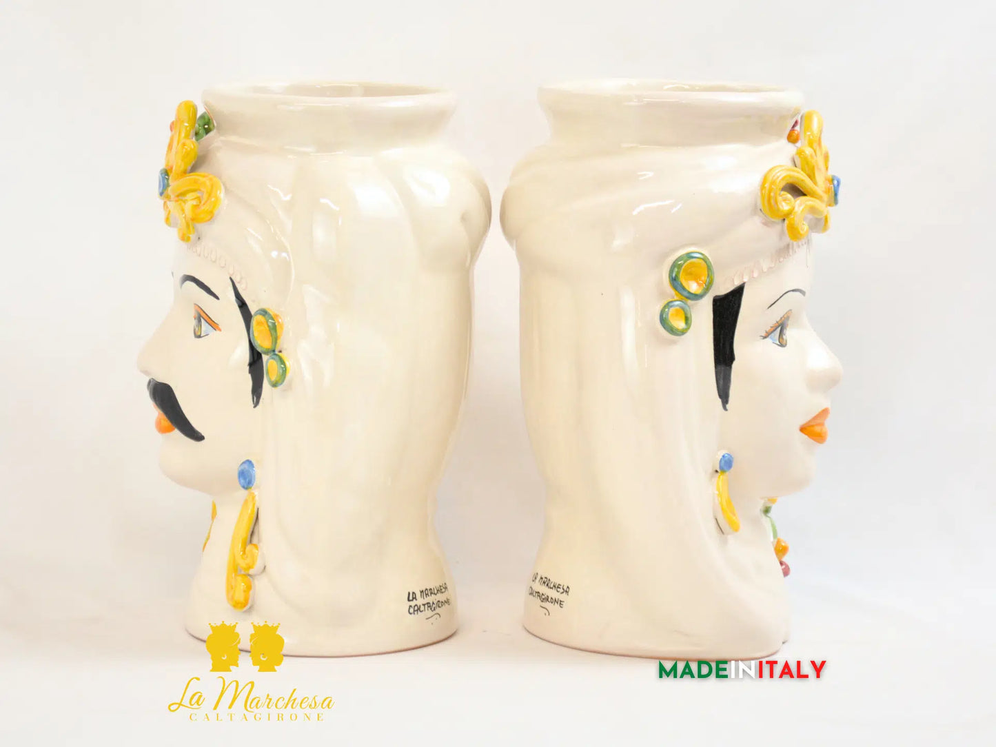 Teste di Moro Ortigia Smalto Sabbiato in Ceramica di Caltagirone - Vari Modelli