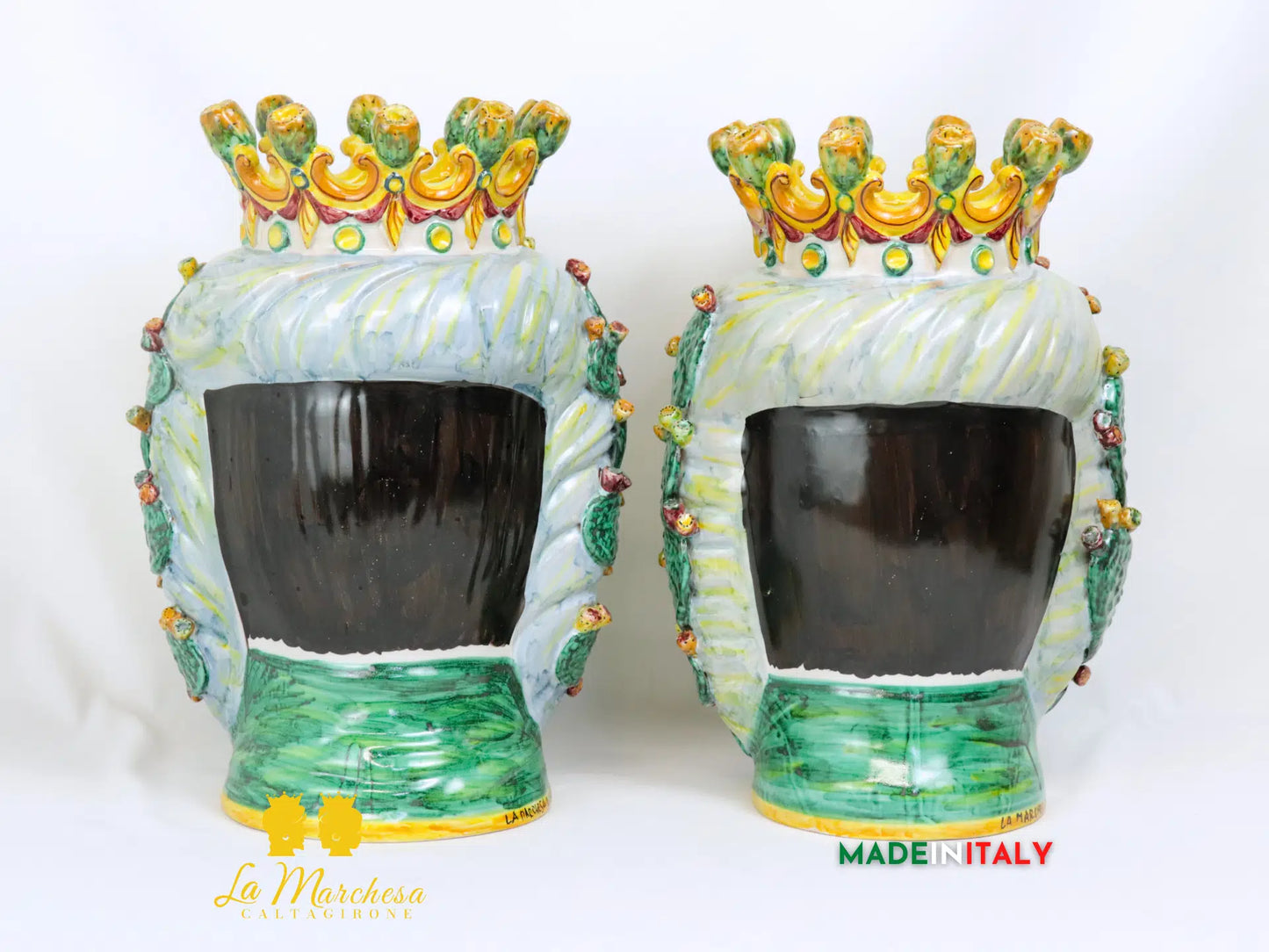 Teste di Moro Caltagirone Classiche corona di limoni 39cm