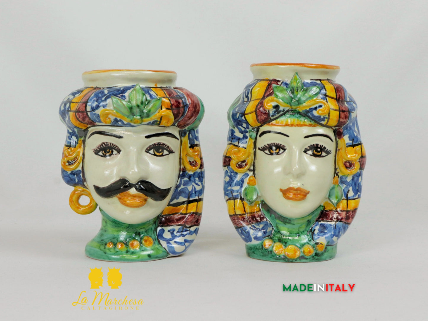 Teste di Moro Classica in Ceramica di Caltagirone - Vari Modelli