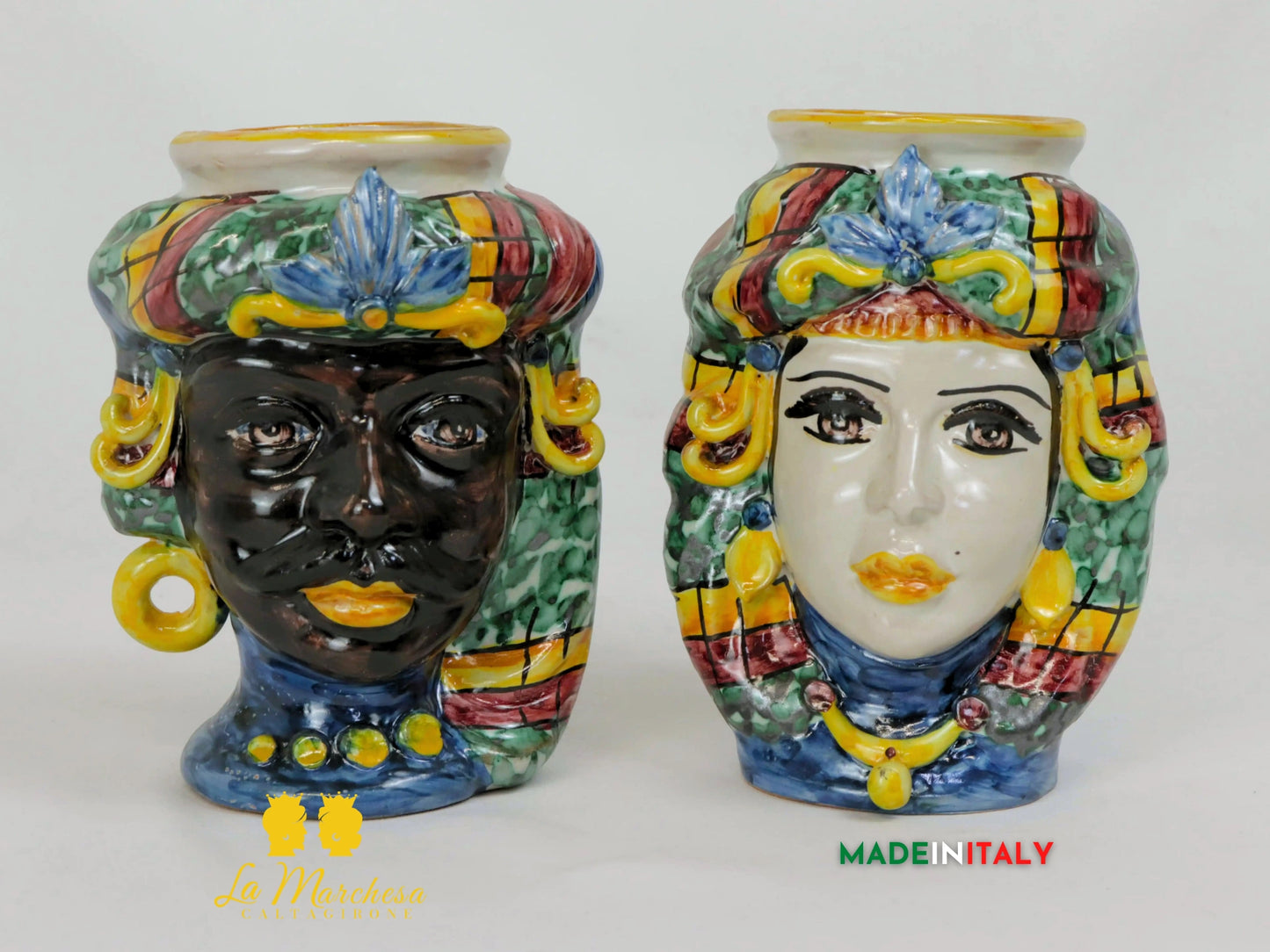Teste di Moro Classica in Ceramica di Caltagirone - Vari Modelli