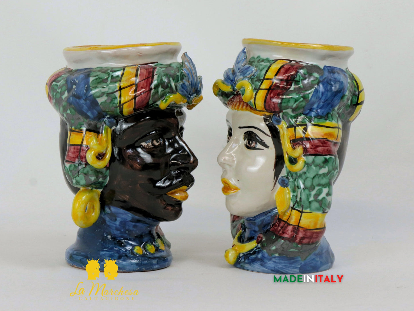 Teste di Moro Classica in Ceramica di Caltagirone - Vari Modelli