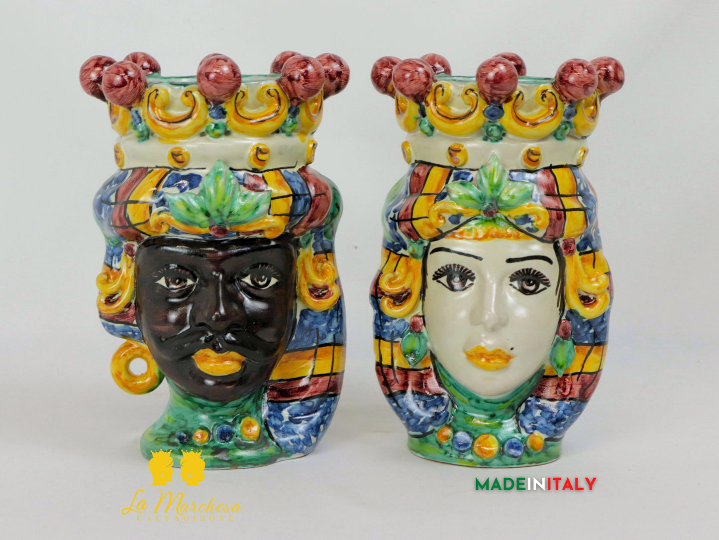 Teste di Moro Classica in Ceramica di Caltagirone - Vari Modelli