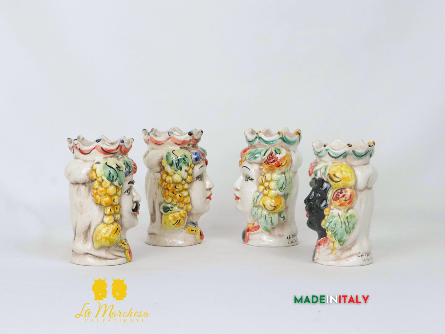 Teste di Moro Classiche Corona e Frutta fumè 14cm - Vari Modelli