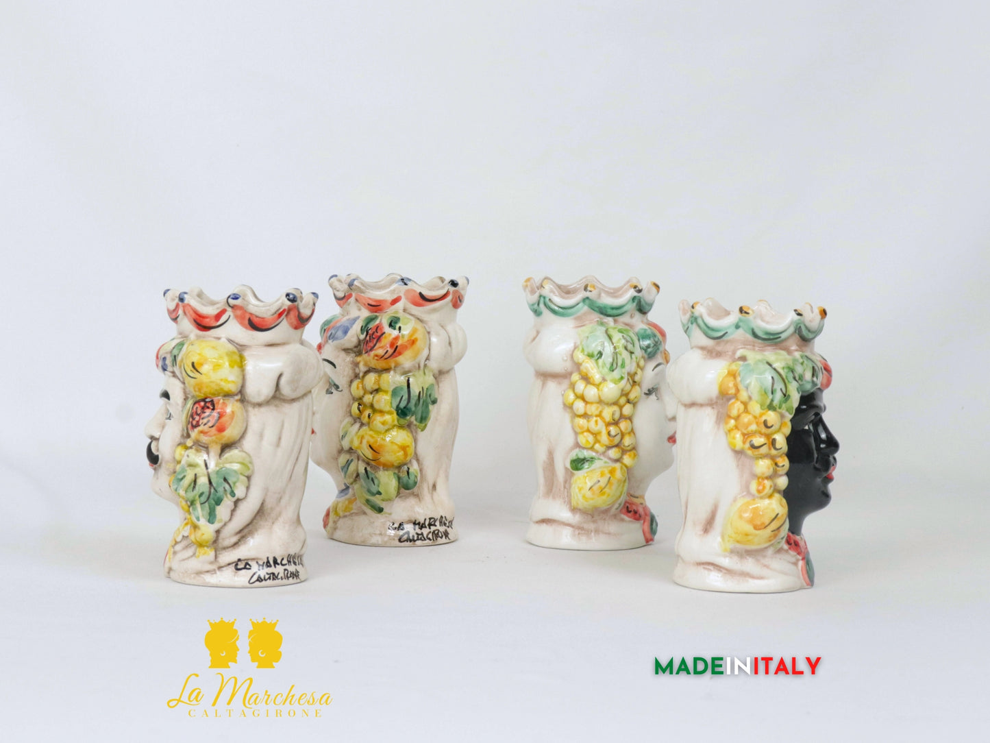 Teste di Moro Classiche Corona e Frutta fumè 14cm - Vari Modelli