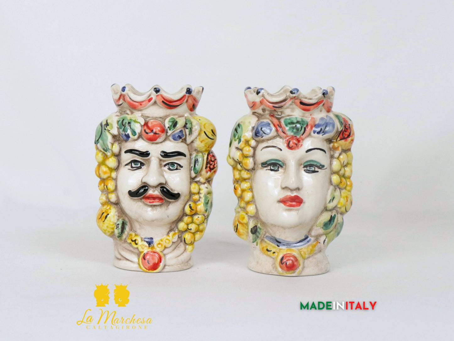 Teste di Moro Classiche Corona e Frutta fumè 14cm - Vari Modelli