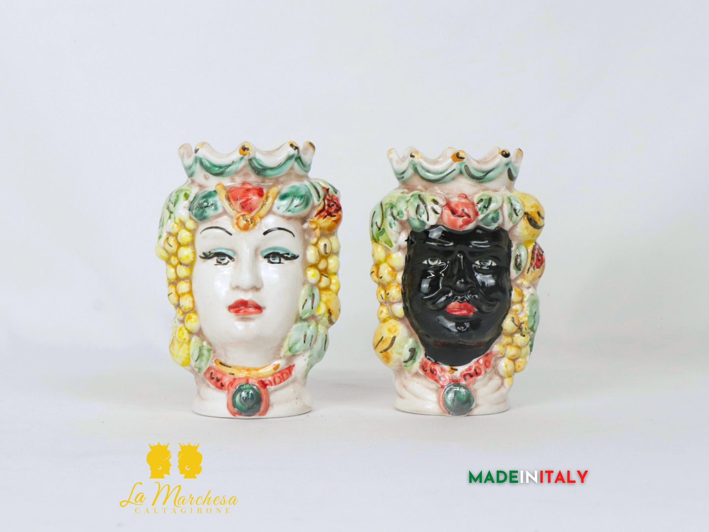 Teste di Moro Classiche Corona e Frutta fumè 14cm - Vari Modelli