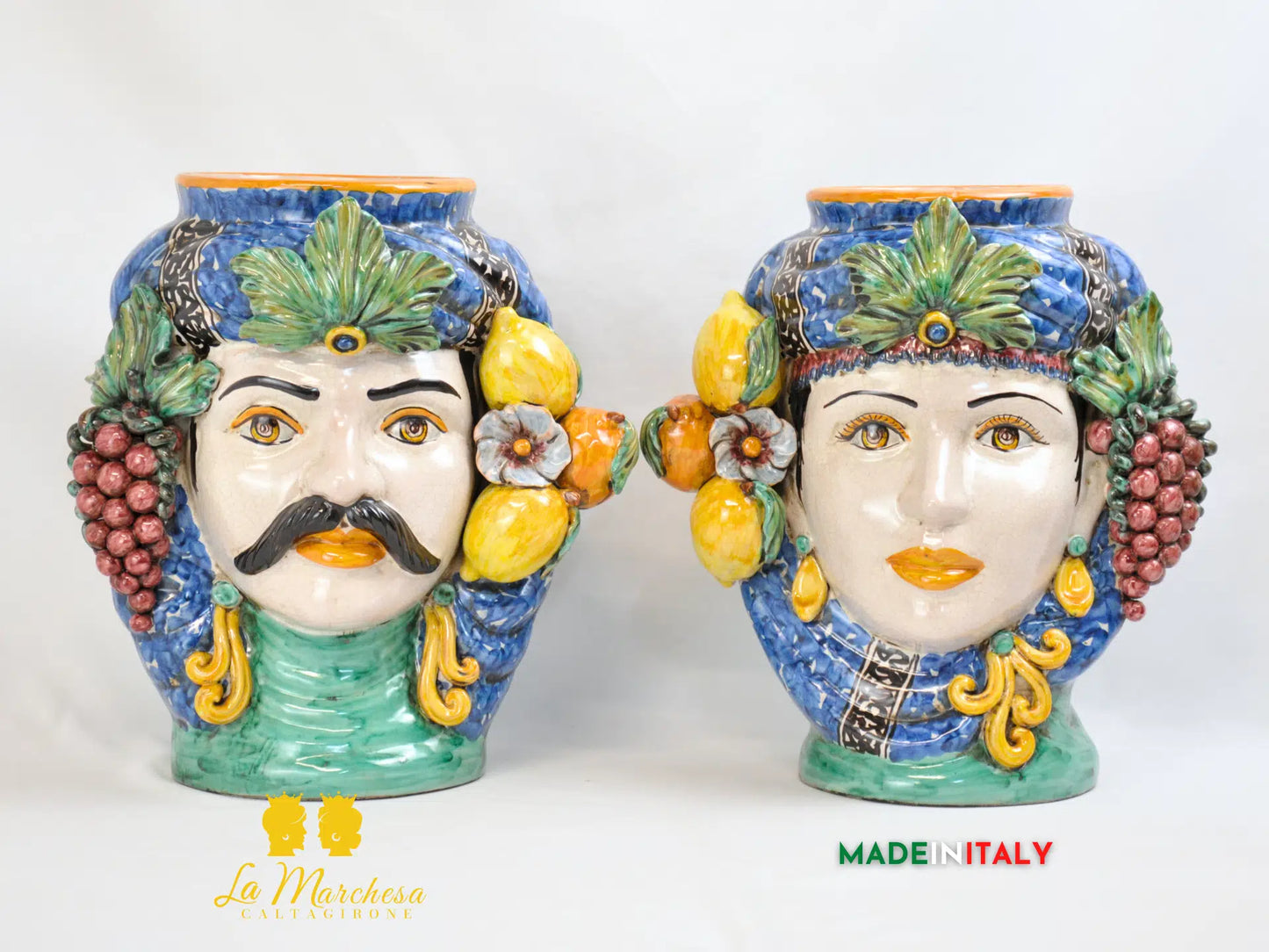 Teste di Moro Ortigia Frutta in Ceramica di Caltagirone 33cm