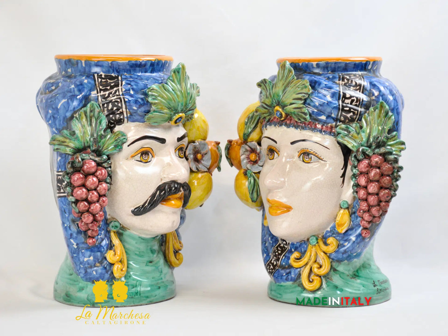 Teste di Moro Ortigia Frutta in Ceramica di Caltagirone 33cm