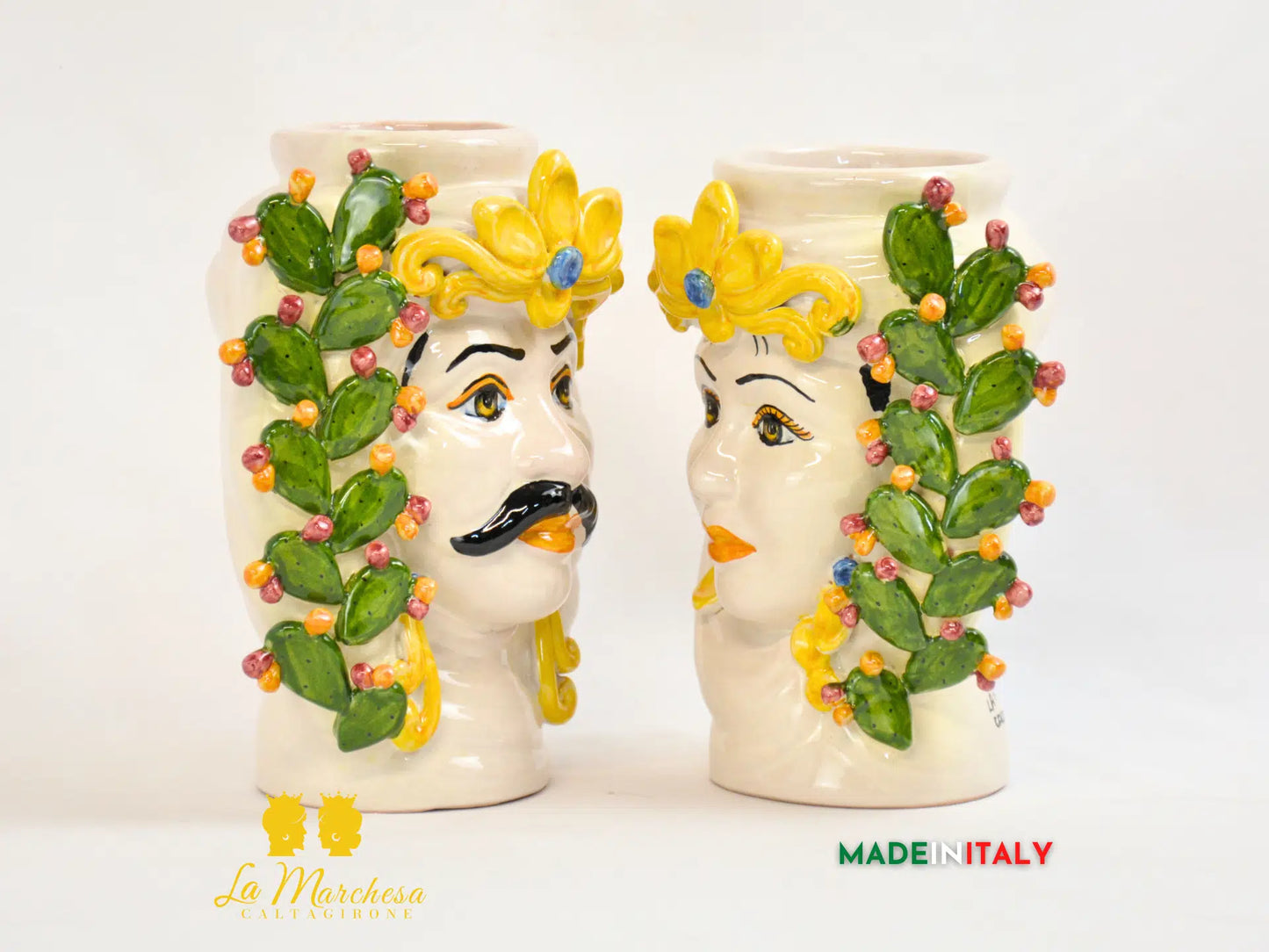 Teste di Moro Ortigia Smalto Sabbiato in Ceramica di Caltagirone - Vari Modelli