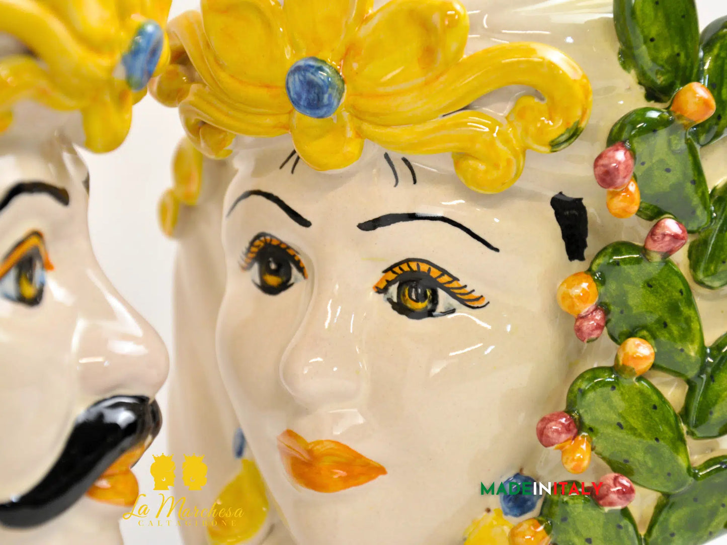 Teste di Moro Ortigia Smalto Sabbiato in Ceramica di Caltagirone - Vari Modelli