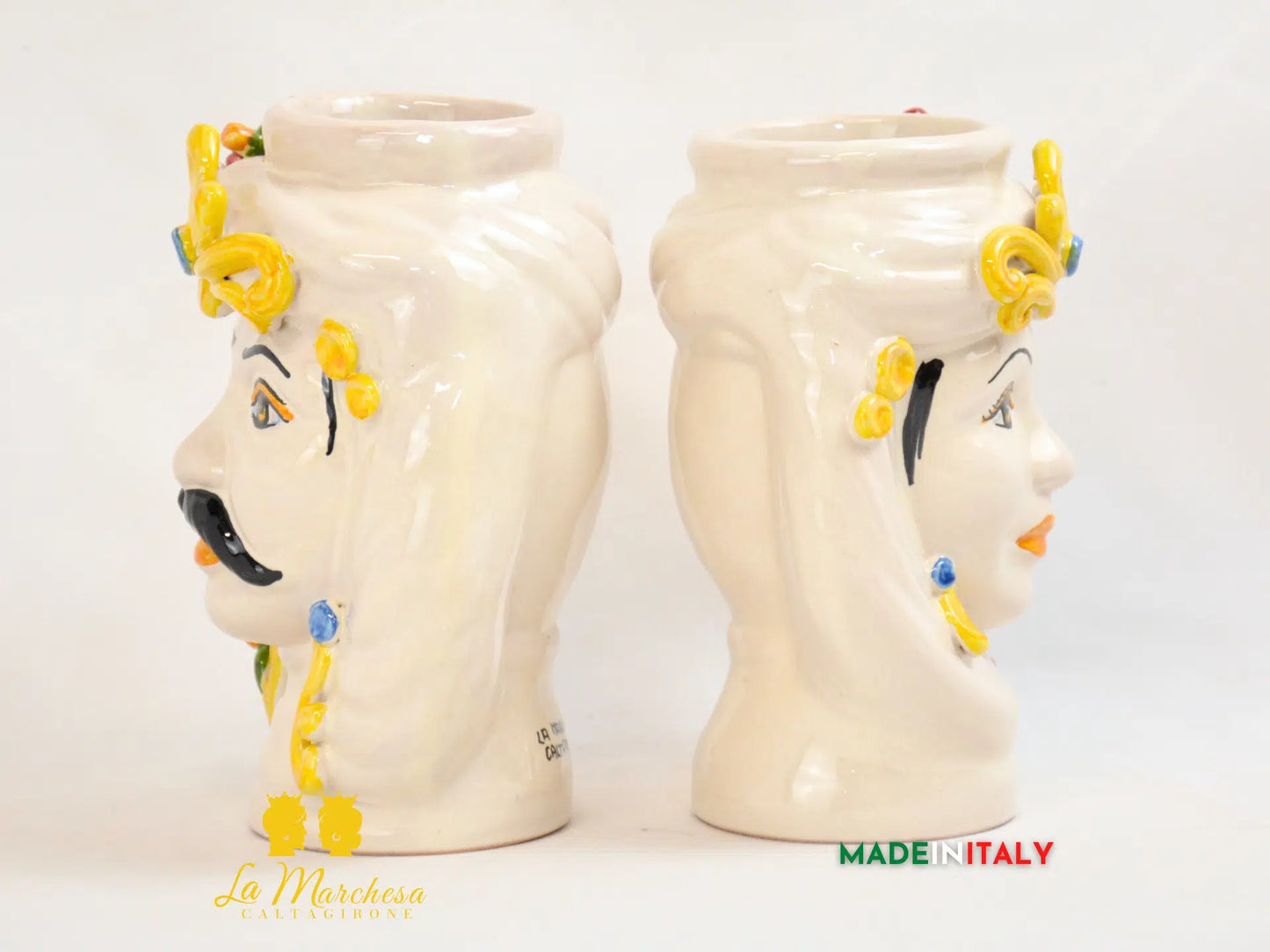 Teste di Moro Ortigia Smalto Sabbiato in Ceramica di Caltagirone - Vari Modelli