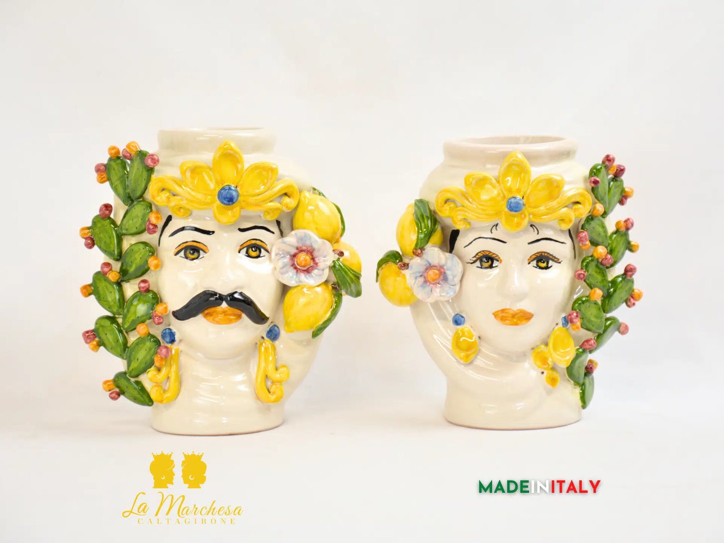 Teste di Moro Ortigia Smalto Sabbiato in Ceramica di Caltagirone - Vari Modelli