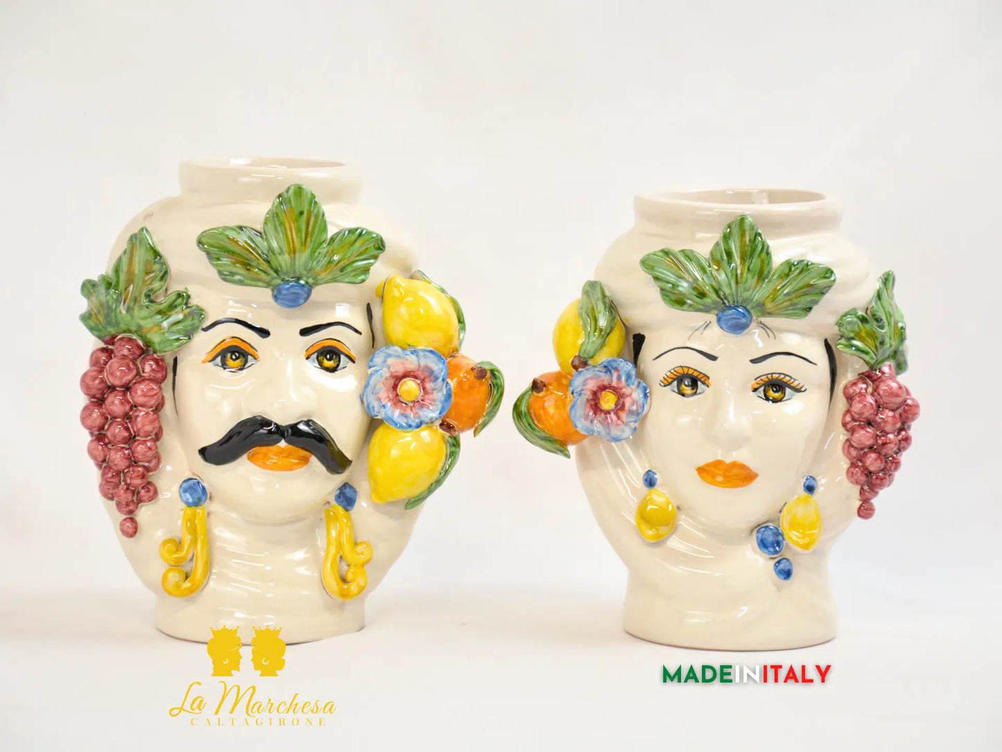 Teste di Moro Ortigia Smalto Sabbiato in Ceramica di Caltagirone - Vari Modelli