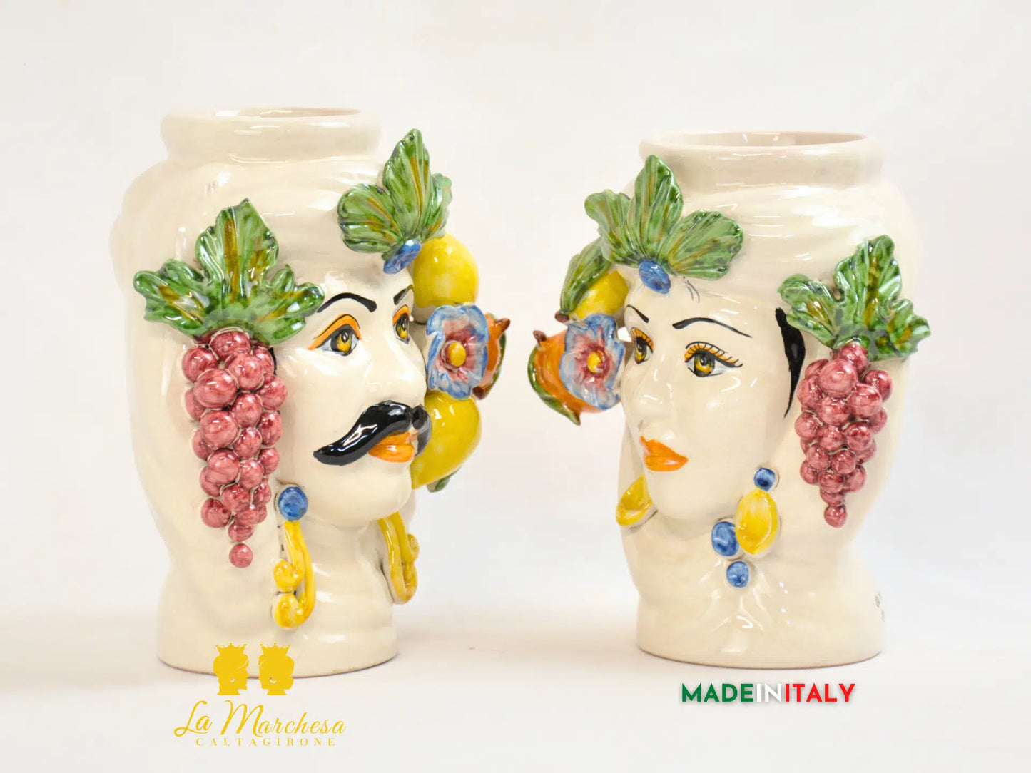 Teste di Moro Ortigia Smalto Sabbiato in Ceramica di Caltagirone - Vari Modelli