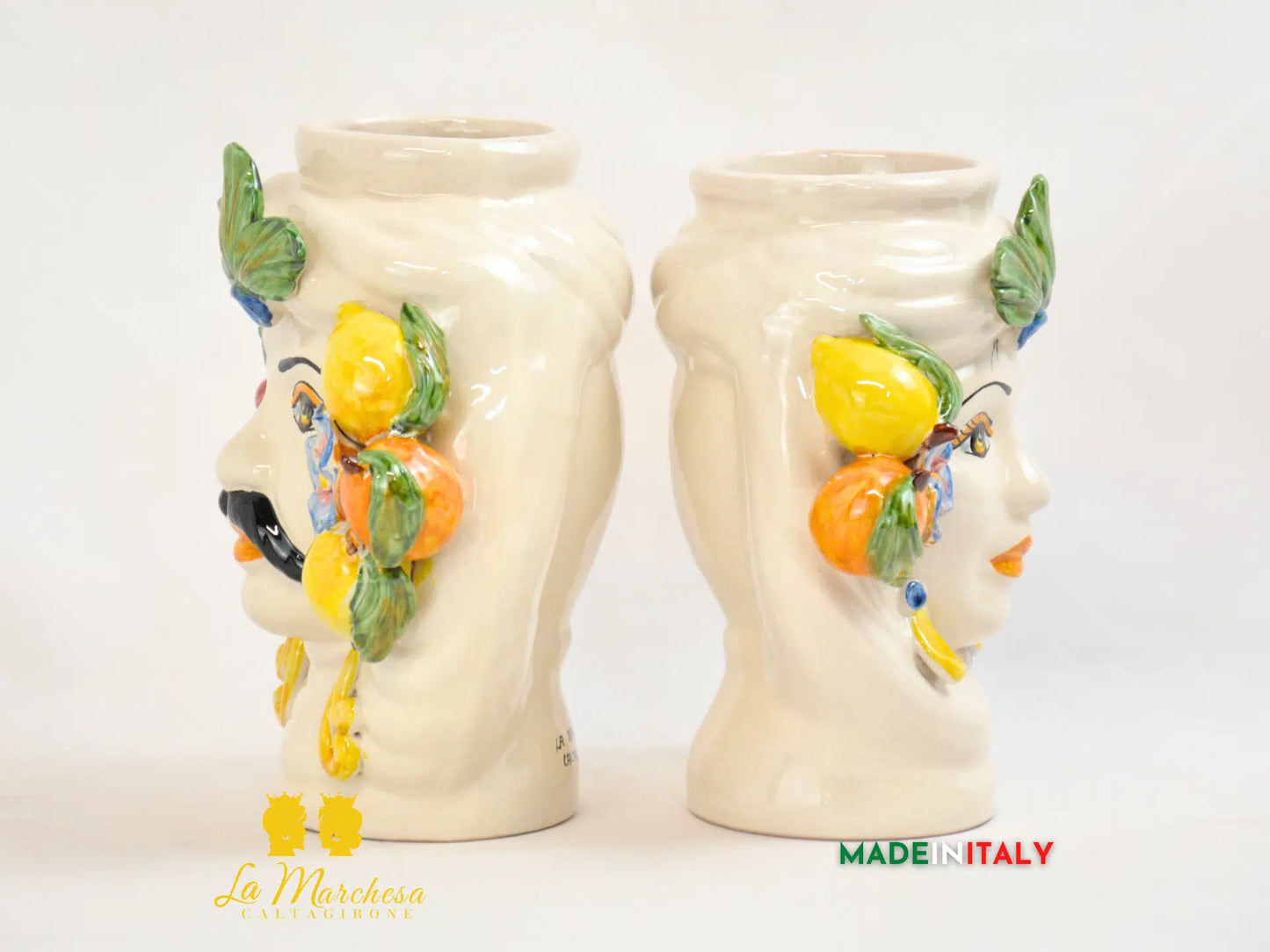 Teste di Moro Ortigia Smalto Sabbiato in Ceramica di Caltagirone - Vari Modelli