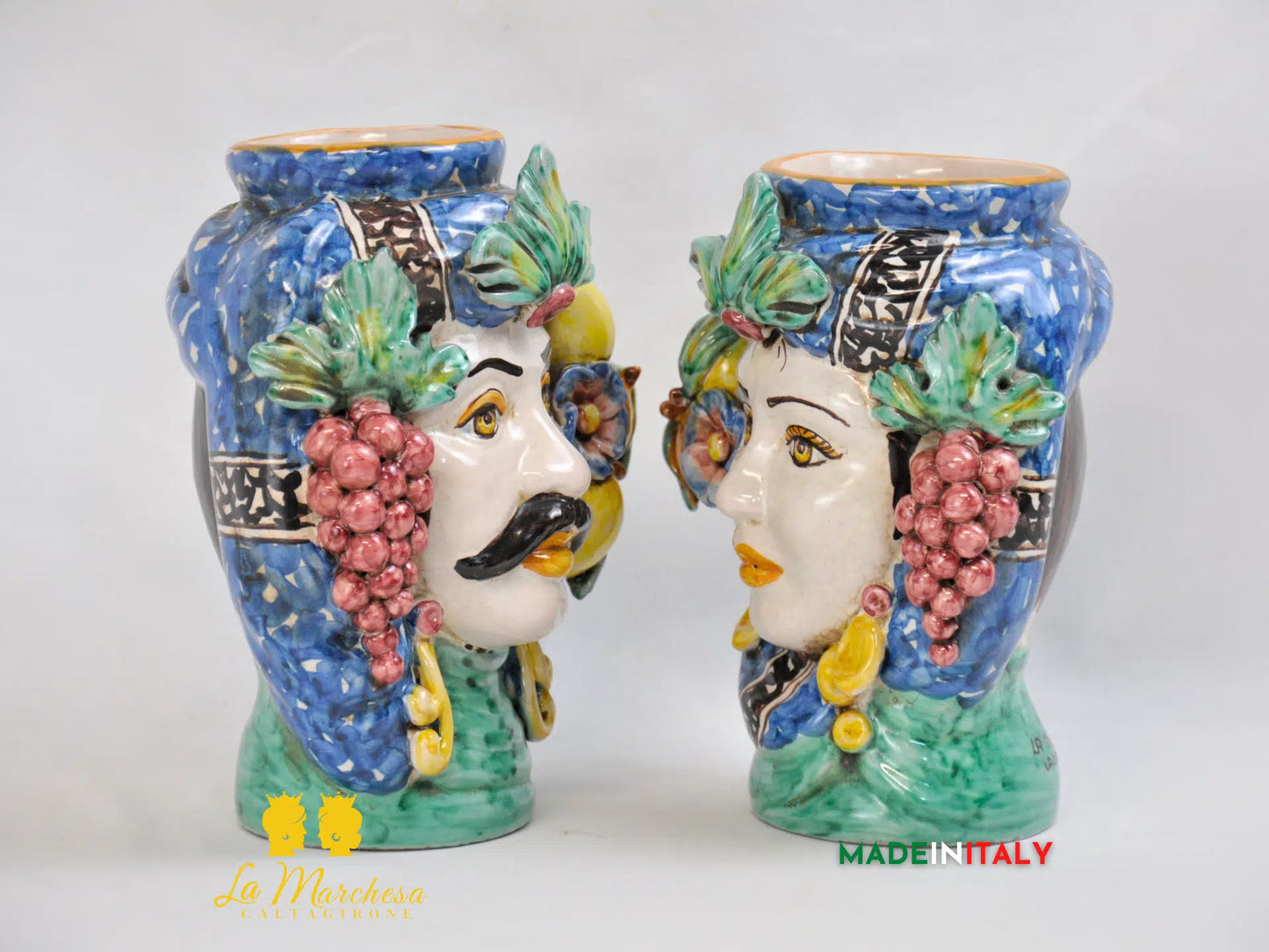 Teste di Moro Ortigia in Ceramica di Caltagirone 20cm - Vari Modelli