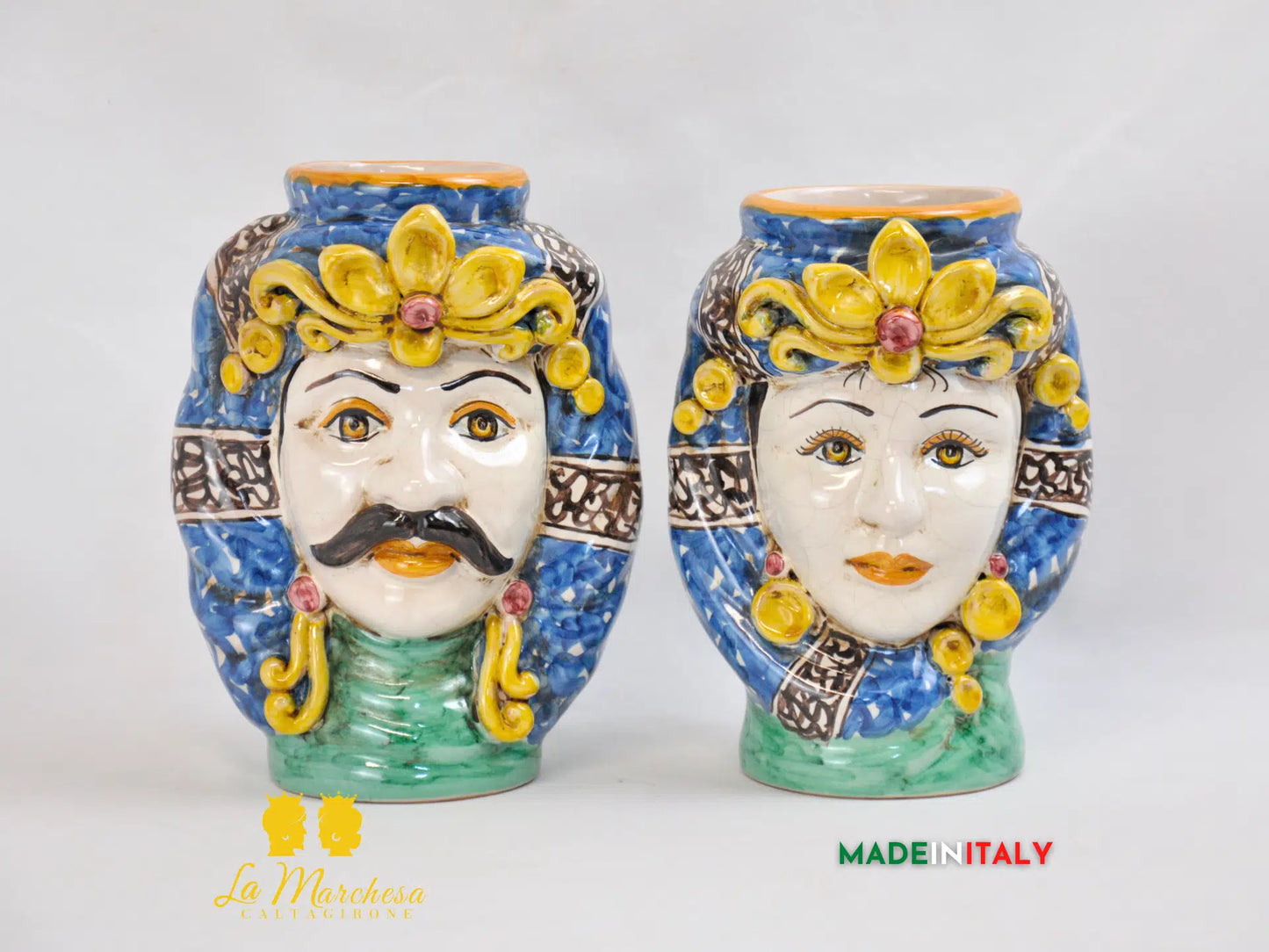 Teste di Moro Ortigia in Ceramica di Caltagirone 20cm - Vari Modelli