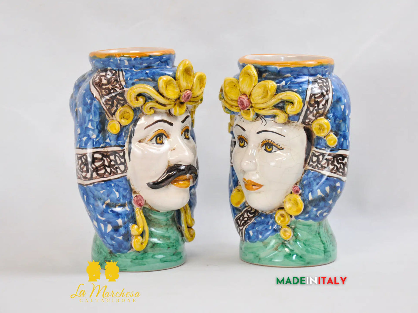 Teste di Moro Ortigia in Ceramica di Caltagirone 20cm - Vari Modelli