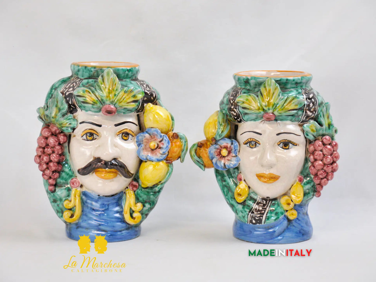 Teste di Moro Ortigia in Ceramica di Caltagirone 20cm - Vari Modelli