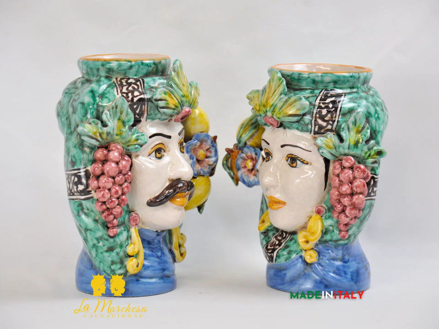 Teste di Moro Ortigia in Ceramica di Caltagirone 20cm - Vari Modelli