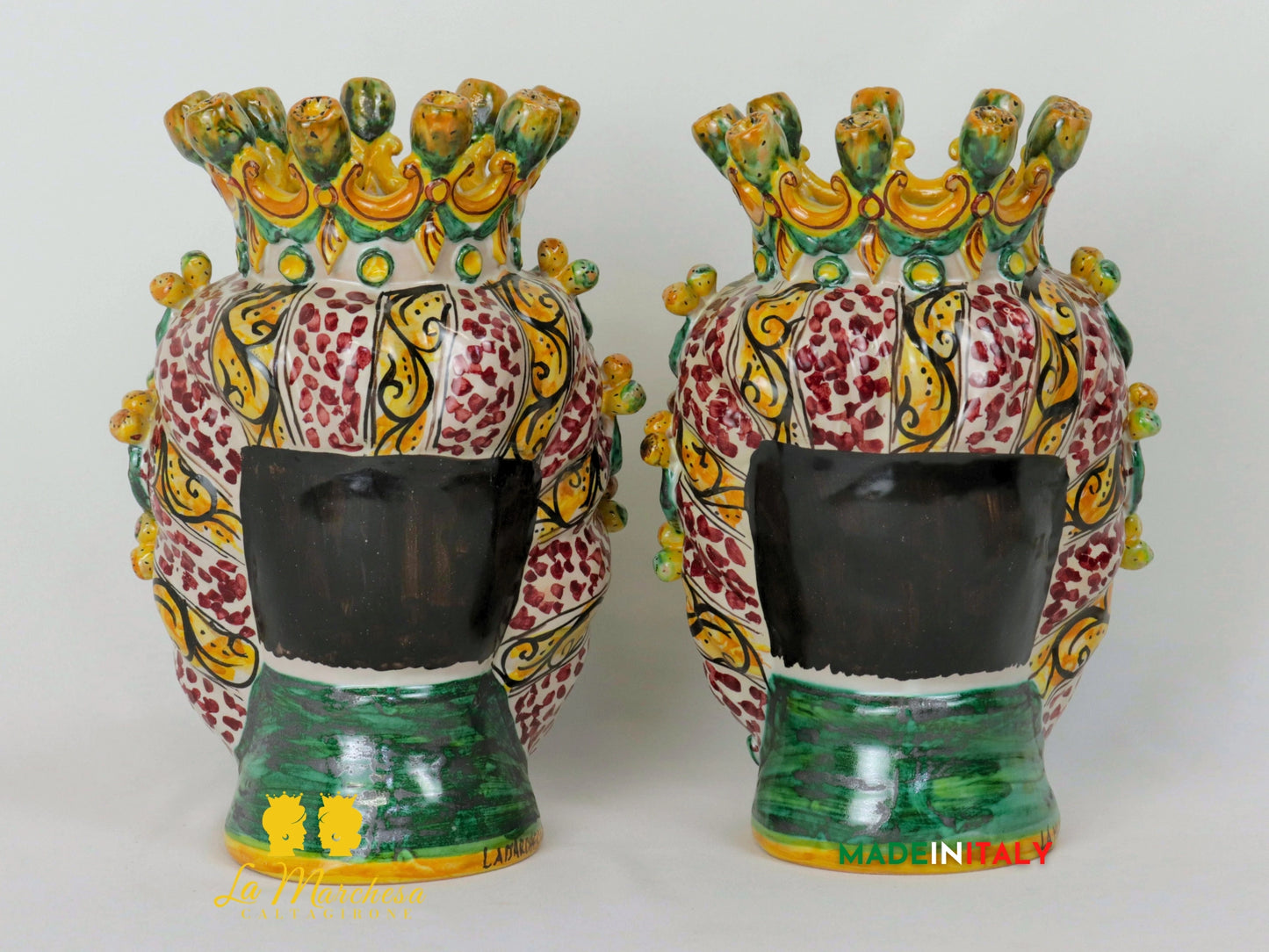 Teste di Moro Taormina Frutta in Ceramica di Caltagirone 25cm - Vari Modelli