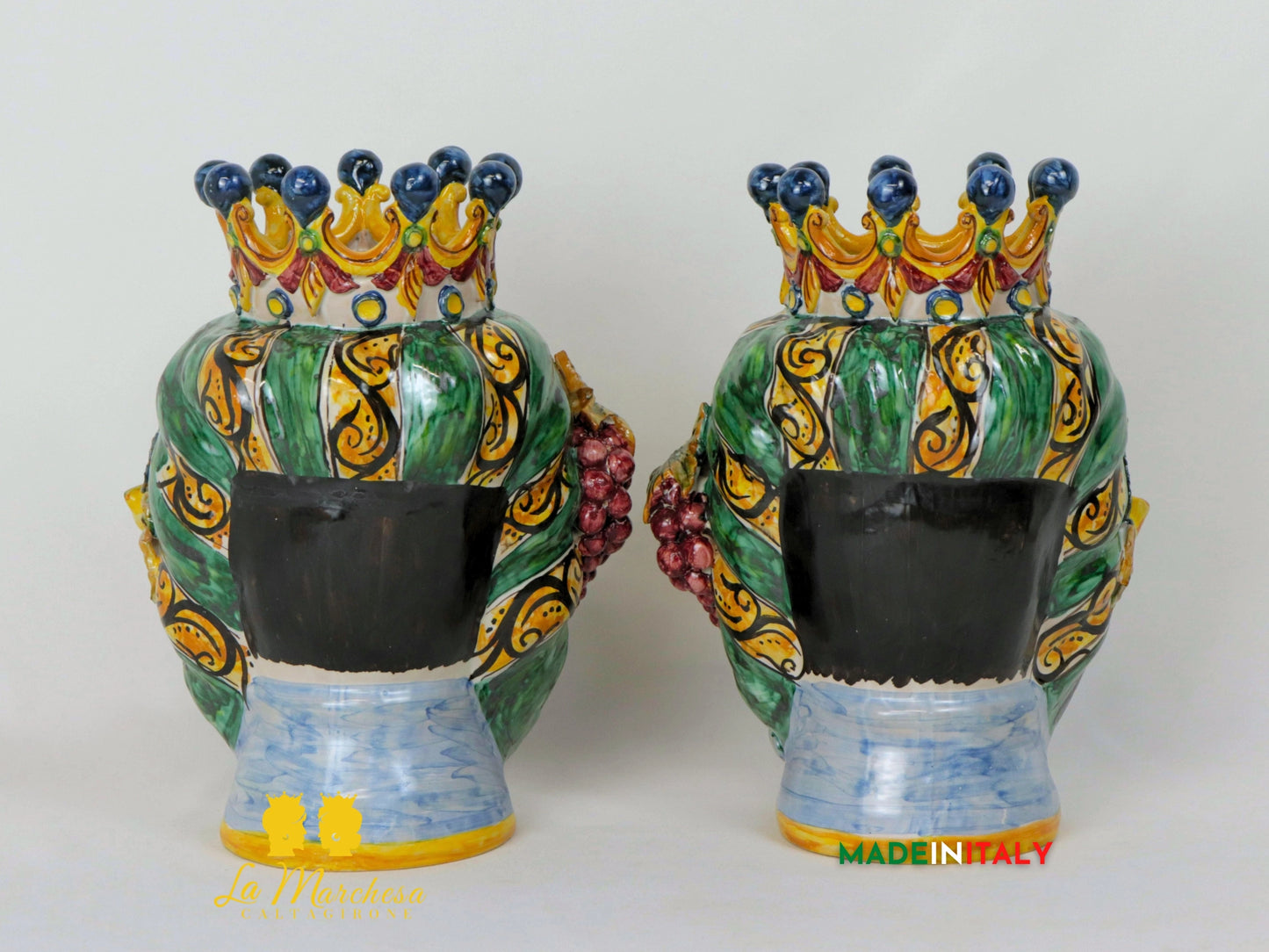 Teste di Moro Taormina Frutta in Ceramica di Caltagirone 25cm - Vari Modelli