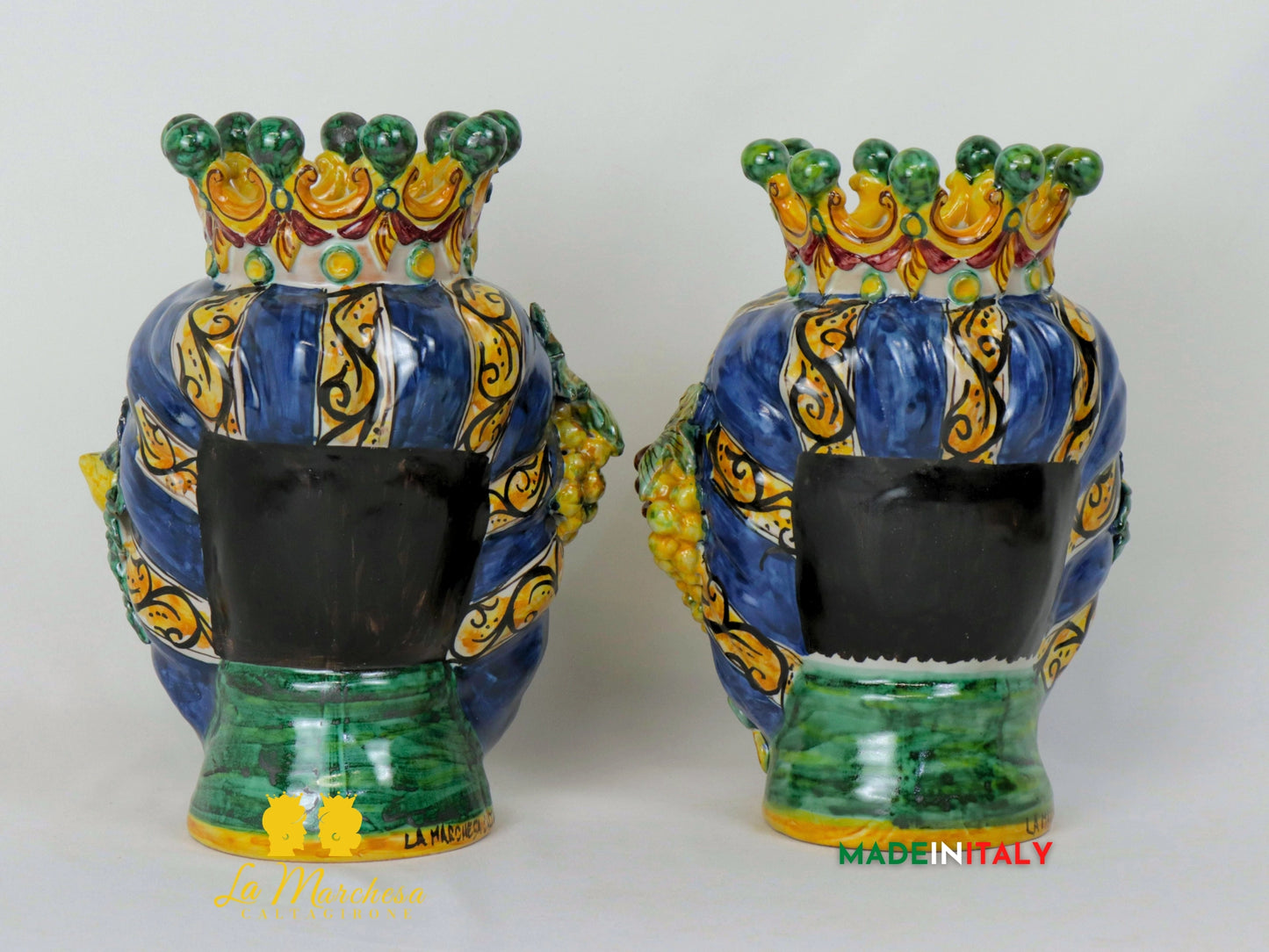 Teste di Moro Taormina Frutta in Ceramica di Caltagirone 25cm - Vari Modelli