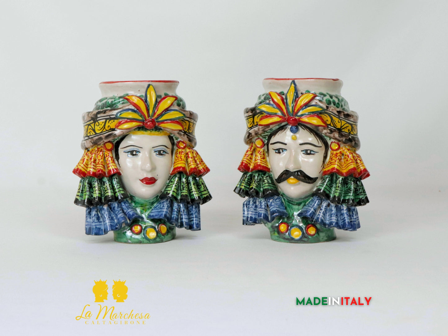 Teste di Moro Taormina in Ceramica di Caltagirone - Vari Modelli