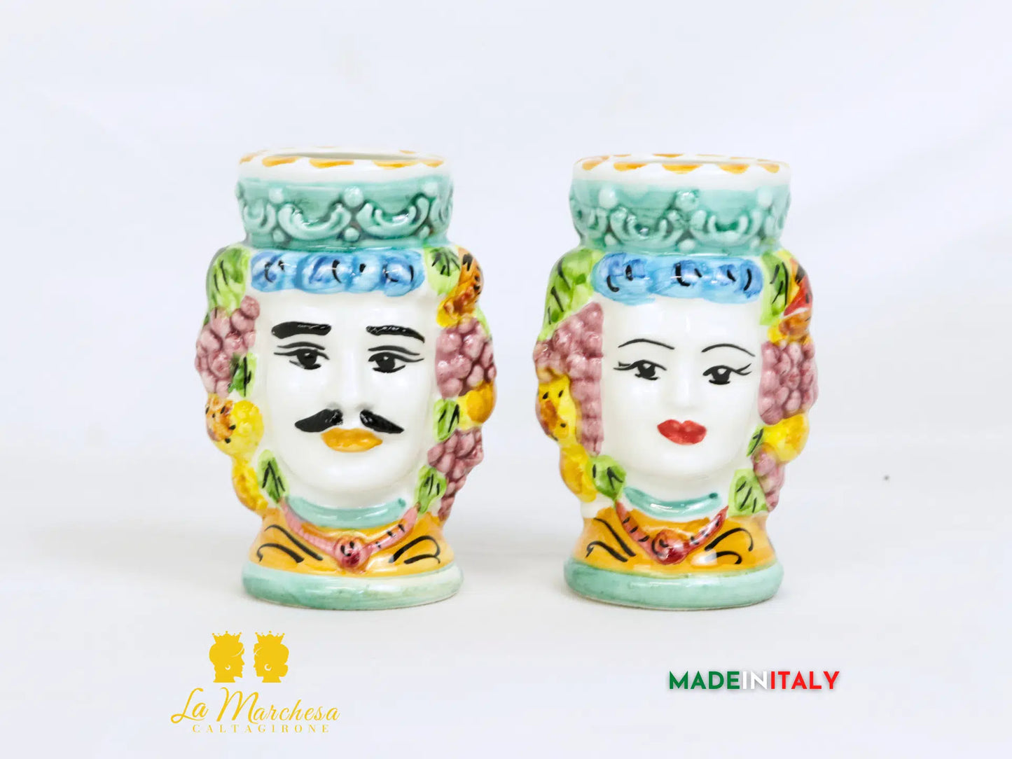 FINE SERIE - Teste di Moro in Ceramica di Caltagirone 12cm - Vari Modelli