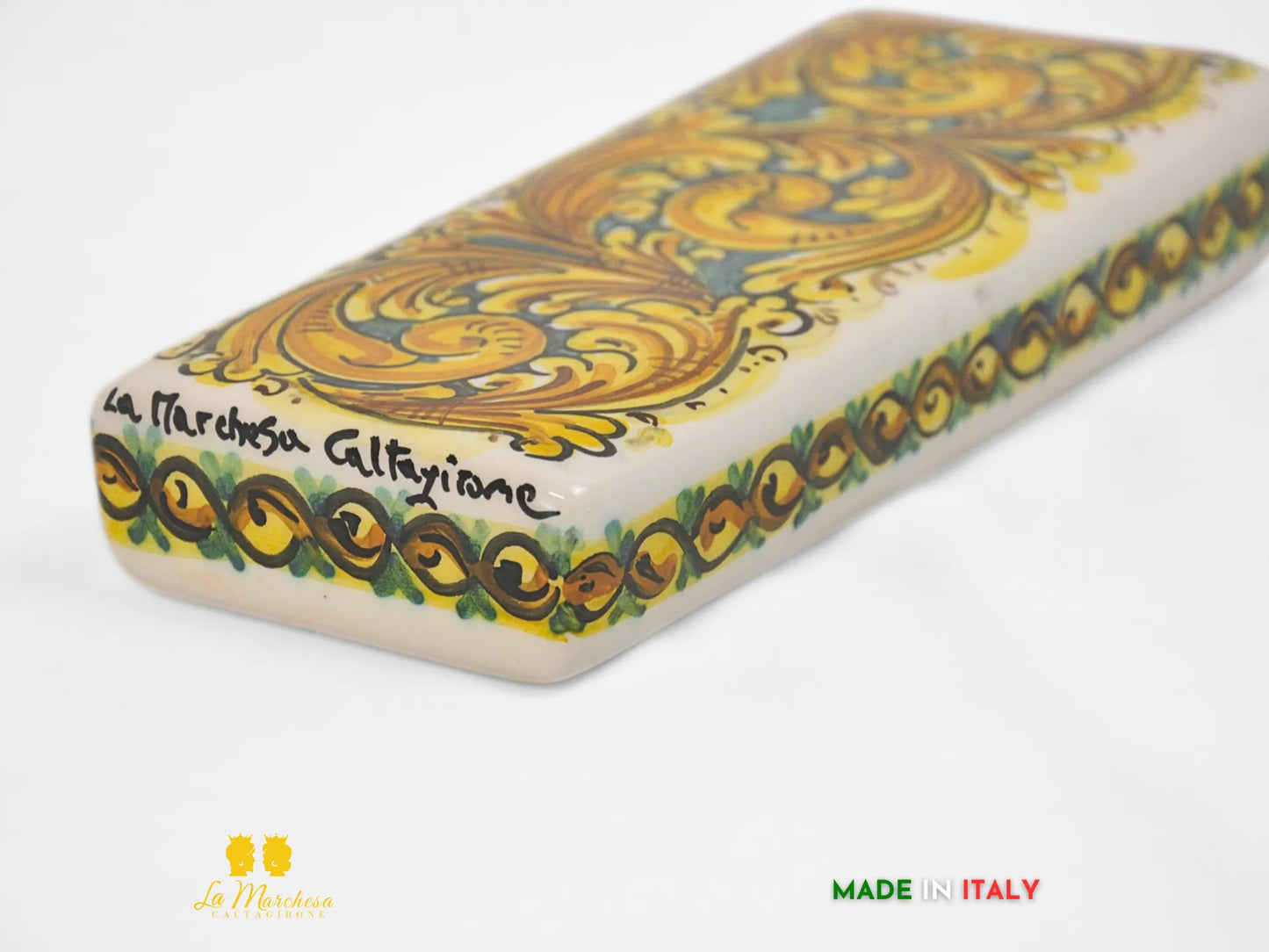 Umidificatore termosifone Decorato in Ceramica di Caltagirone 20cm