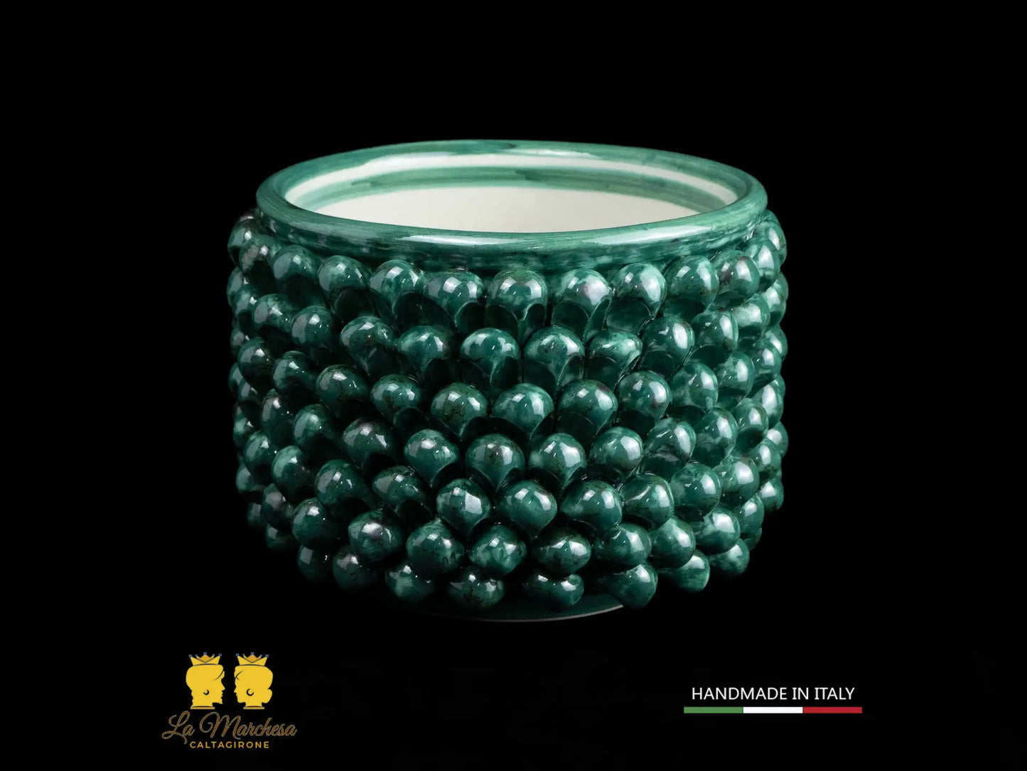 Portavaso Pigna Sicliana Ceramica di Caltagirone Artigianale - vari colori