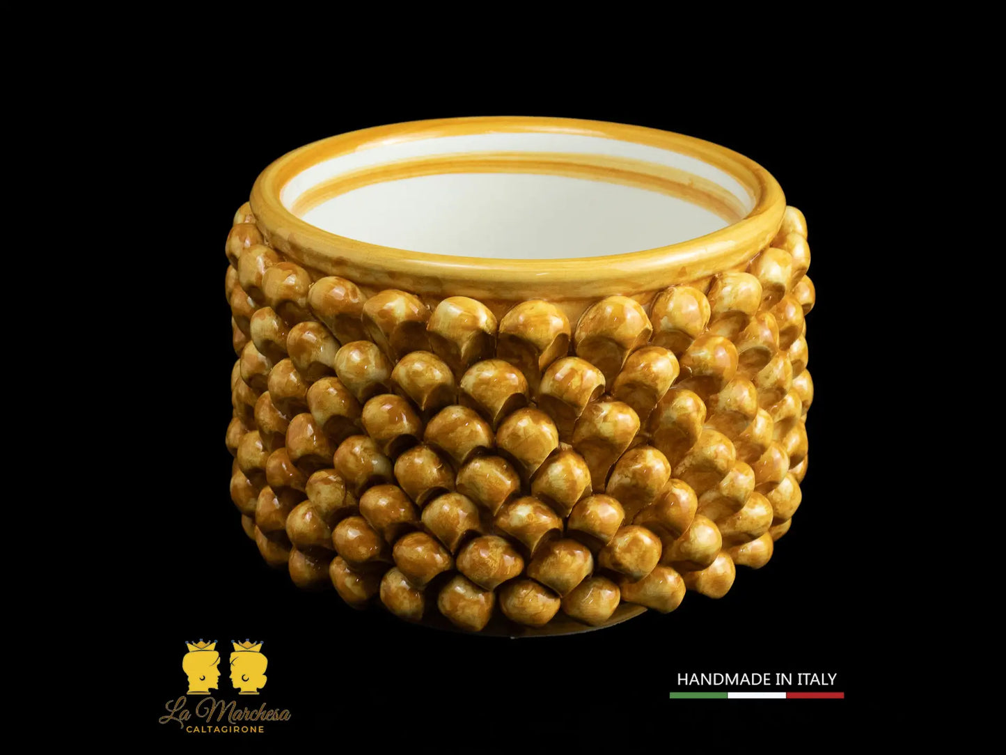 Portavaso Pigna Sicliana Ceramica di Caltagirone Artigianale - vari colori