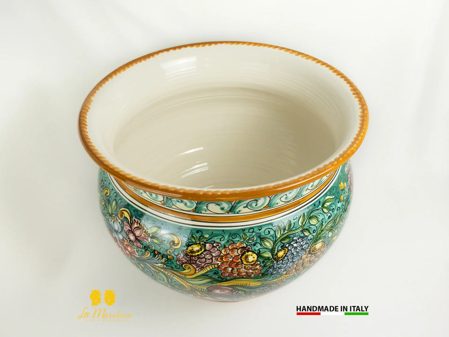 Portavaso in Ceramica di Caltagirone decoro Frutta 54cm