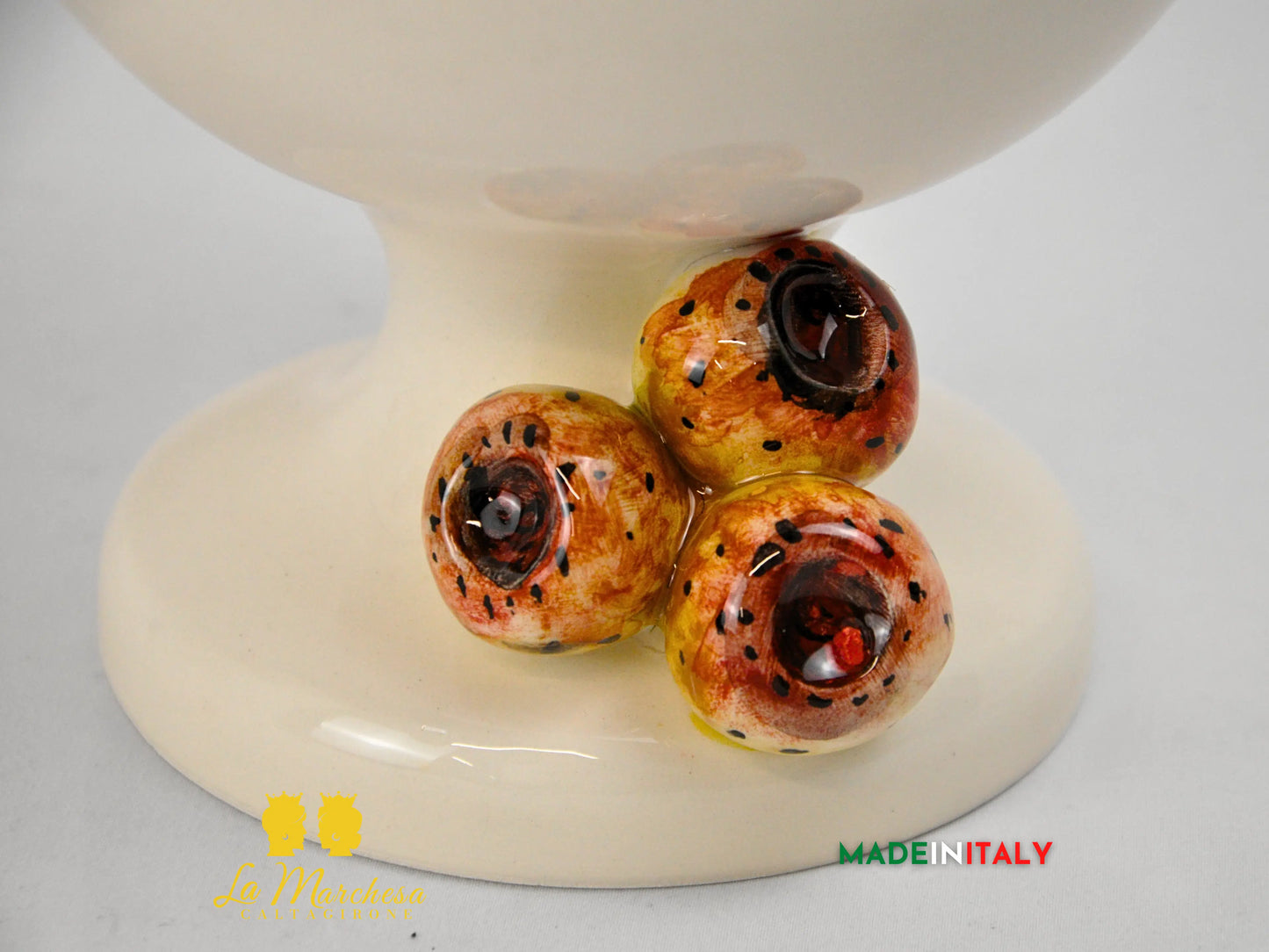 Vaso Design Volto in Ceramica di Caltagirone Fichi D'India 24cm