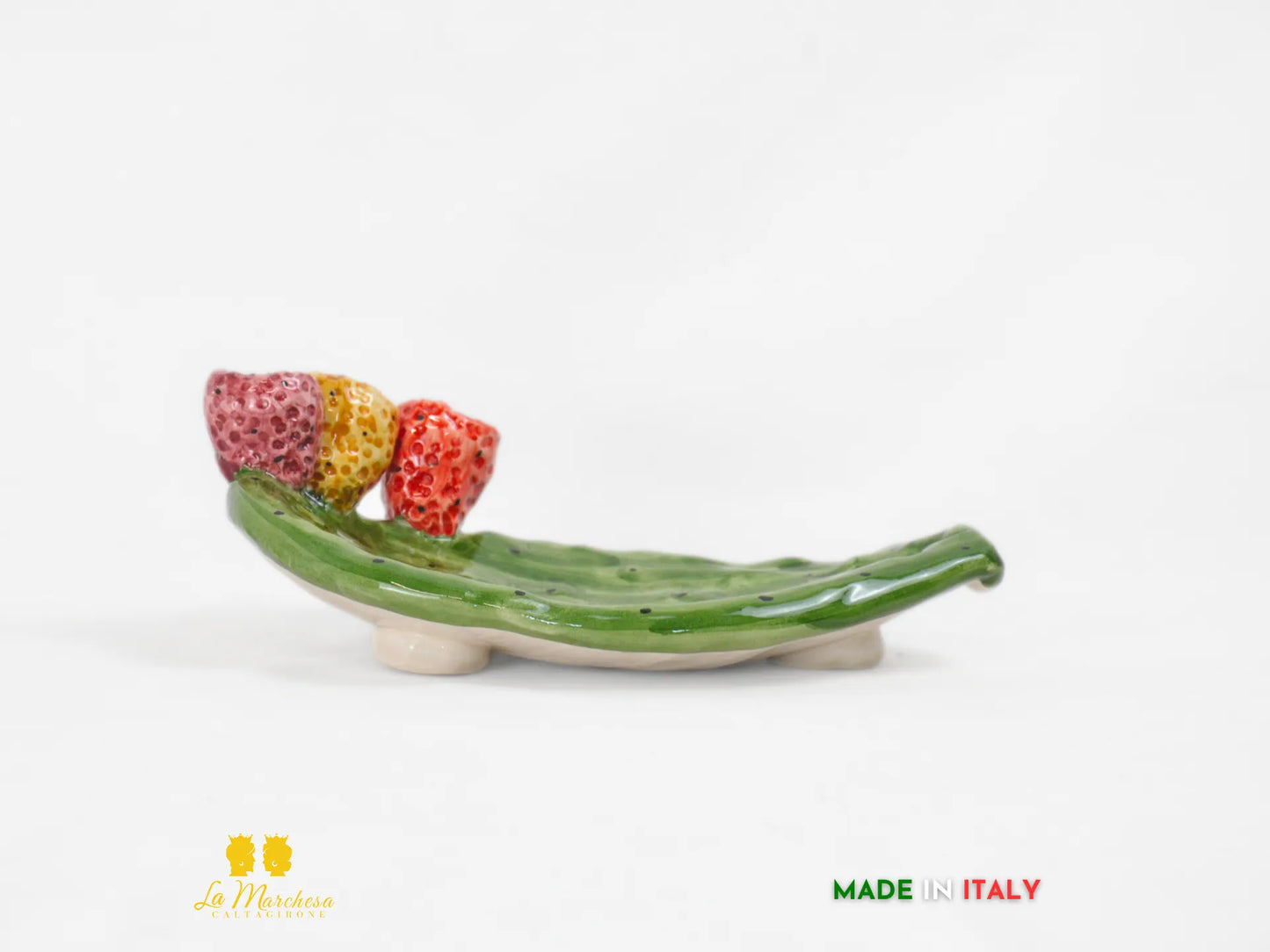 Piatto forma fico d’india Ceramica di Caltagirone 19cm