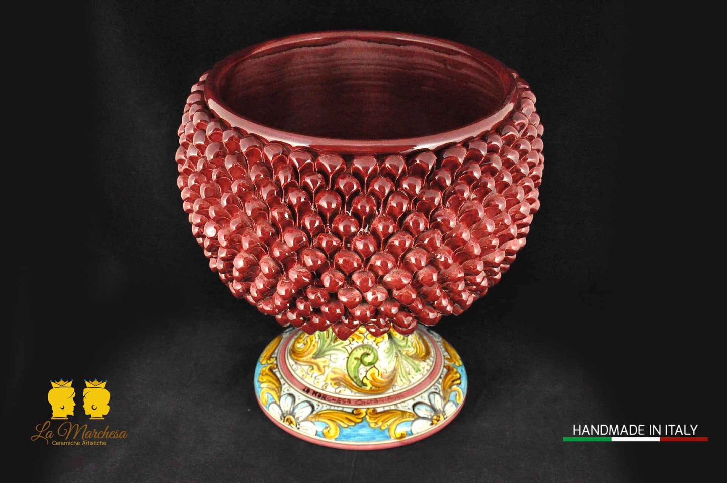 Portavaso Pigna Siciliana Ceramica di Caltagirone 600 - Vari Modelli