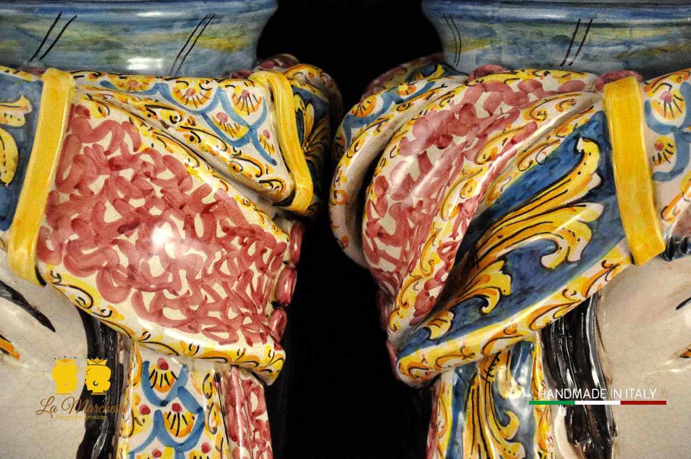Teste di Moro in Ceramica di Caltagirone Turbante H40